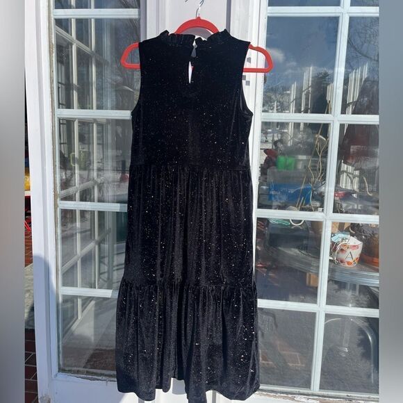 J Crew Velvet Shimmer Tiered Midi Dress NWT - Picture 9 of 10